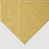 Dashed Diamond Grid Geometric Mustard Gold 薄葉紙 (詳細)