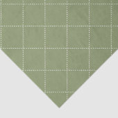 Dashed Diamond Grid Geometric Olive Green 薄葉紙 (詳細)