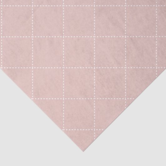Dashed Diamond Grid Geometric Pale Blush Pink 薄葉紙 (詳細)