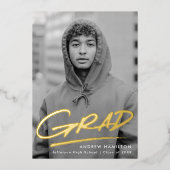 Dashed Grad Foil Photo Gradation発表 箔招待状 (正面)