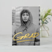 Dashed Grad Foil Photo Gradation発表 箔招待状 (立ち正面)