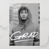 Dashed Grad Foil Photo Gradation発表 箔招待状 (正面)