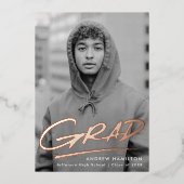 Dashed Grad Foil Photo Gradation発表 箔招待状 (正面)