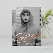 Dashed Grad Foil Photo Gradation発表 箔招待状 (立ち正面)