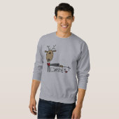 DasherのトナカイのクリスマスのTシャツおよびギフト スウェットシャツ (正面フル)