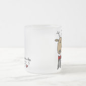 DasherのトナカイのクリスマスのTシャツおよびギフト フロストグラスマグカップ (中央)