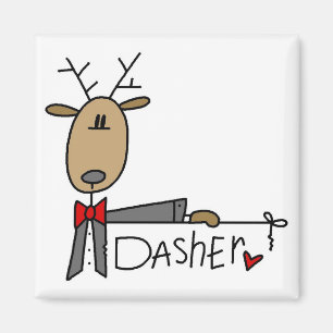 DasherのトナカイのTシャツおよびギフト マグネット
