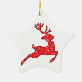 DASHER-オーナメント（トナカイ） セラミックオーナメント (正面)