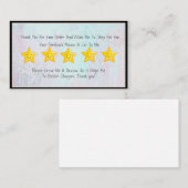 Dasher 5 Starsリクエスト·カードの購入者 名刺 (正面/裏面)