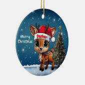 Dasher Baby Deer, Fawn, Doe, Reindeer🦌 🎄 セラミックオーナメント (右)