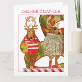 DASHER DANCER BIG Christmas Card カード (正面)