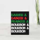 Dasher Dancer Prancer &amp; Bourbon Christmas Funn カード (正面)