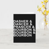 Dasher Dancer Prancer &amp; Bourbon Christmas Holi カード (黄色い花)