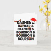 Dasher Dancer Prancer &amp; Bourbon Christmas Holi カード (黄色い花)