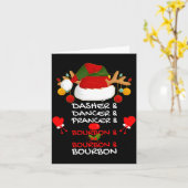 Dasher Dancer Prancer &amp; Bourbon Christmas Holi カード (黄色い花)