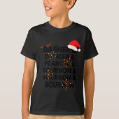 Dasher Dancer Prancer &amp; Bourbon Christmas Holi Tシャツ (正面)