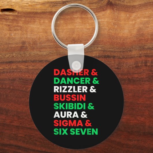 Dasher Dancer Prancer &amp; Rizzler 67 Funny Kids  キーホルダー (正面)