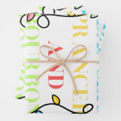 Dasher Dancer Prancer and Bourbon ラッピングペーパーシート (インサイチュ)