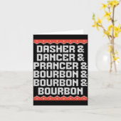 Dasher Dancer Prancer And Bourbon Christmas Holida カード (黄色い花)