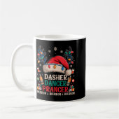 Dasher Dancer Prancer And Bourbon Funny Christmas コーヒーマグカップ (左)