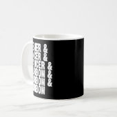 Dasher Dancer Prancer And Bourbon Whiskey Funny Ch コーヒーマグカップ (正面左)