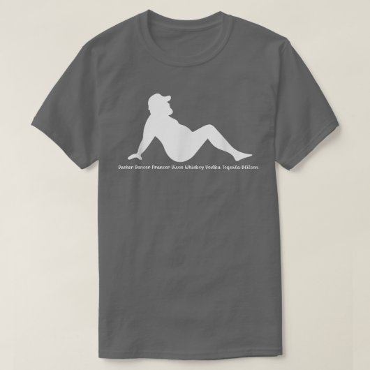 Dasher Dancer Prancer Vien Whiskey Vodka Tequila B Tシャツ (デザイン正面)
