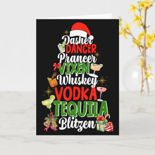Dasher Dancer Prancer Vixen Moscato Vodka Tequila  カード (黄色い花)