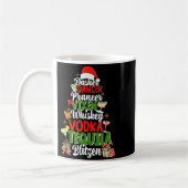 Dasher Dancer Prancer Vixen Moscato Vodka Tequila コーヒーマグカップ (左)