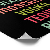 Dasher Dancer Prancer Vixen Moscato Vodka Tequila  ポスター (角)