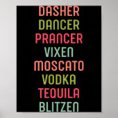Dasher Dancer Prancer Vixen Moscato Vodka Tequila  ポスター (正面)