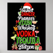 Dasher Dancer Prancer Vixen Moscato Vodka Tequila  ポスター (正面)