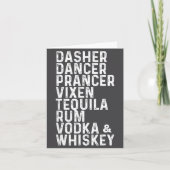Dasher Dancer Prancer Vixen Tequila Rum Vodka And  カード (正面)