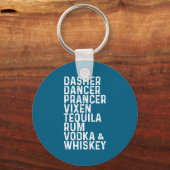 Dasher Dancer Prancer Vixen Tequila Rum Vodka And キーホルダー (正面)