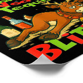 Dasher Dancer Whiskey Vodka Tequila Blitzen Christ ポスター (角)