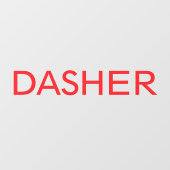 Dasher Delivery Driver Car Window Decal ウィンドウサイン (シート)