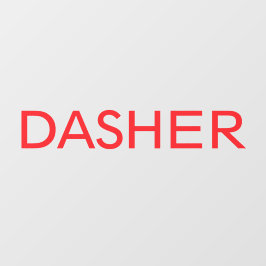 Dasher Delivery Driver Car Window Decal ウィンドウサイン