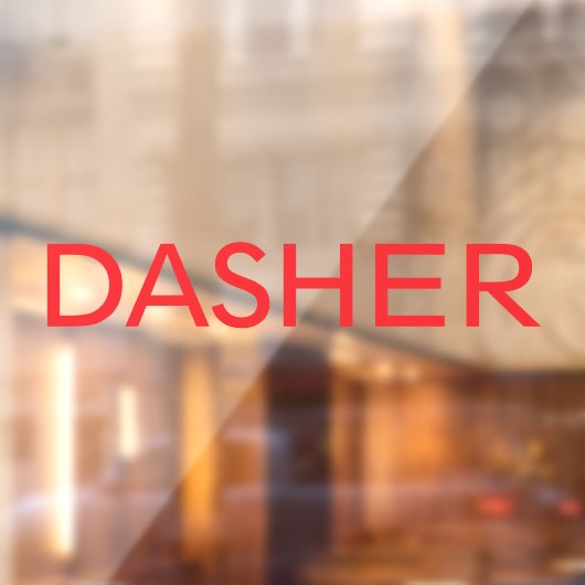 Dasher Delivery Driver Car Window Decal ウィンドウサイン (シート2)