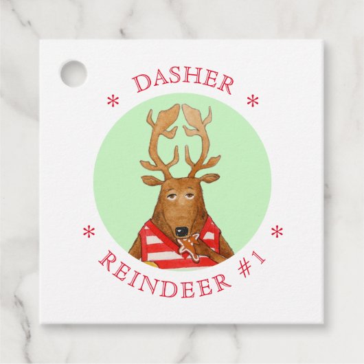 DASHER REINDEERスクエア特典/ギフトラベル フェイバータグ (正面)