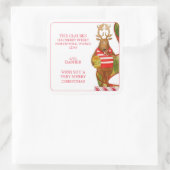 DASHER REINDEERラージアドレス封筒用シール スクエアシール (バッグ)