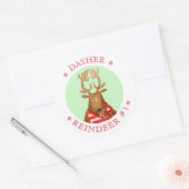 DASHER REINDEER大型ラウンドシール ラウンドシール (封筒)