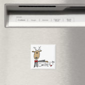 Dasher Reindeer Tシャツとギフト マグネット (インサイチュ (食洗機))