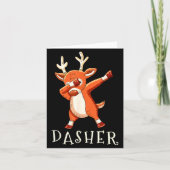 Dasher Santas Reindeers Family Matching Outfit Chr カード (正面)