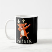 Dasher Santas Reindeers Family Matching Outfit Chr コーヒーマグカップ (左)