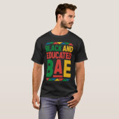 Dashiki Black History Month Black And Educated BAE Tシャツ (正面フル)
