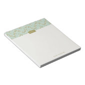 Dashing Bohoイカットジグザグパターンメモ帳 – 緑 ノートパッド (アングル)