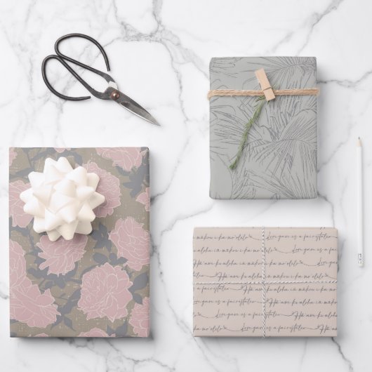 Dashing Groom-Set A,トロピカルロマンスギフトラップ ラッピングペーパーシート (正面)