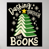 Dashing Through The Books Christmas Book Lovers Me ポスター (正面)