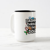 Dashing Through the Dough Christmas ツートーンマグカップ (正面左)