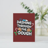 Dashing Through the Dough Christmas ポストカード (スタンド正面)