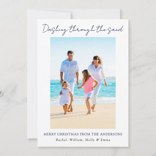 Dashing Through The Sand Merry Christmas シーズンカード (正面)